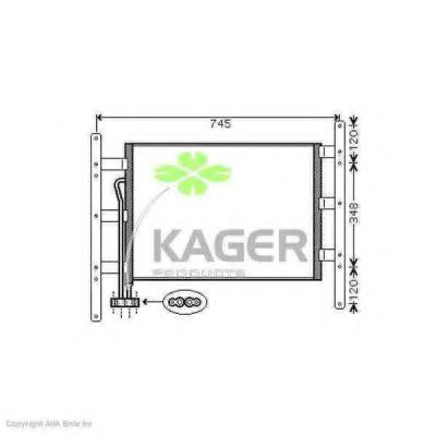 946094 KAGER Condenser, air conditioning