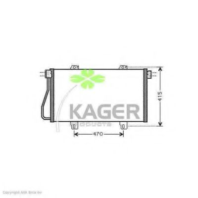 94-6103 KAGER Condenser, air conditioning