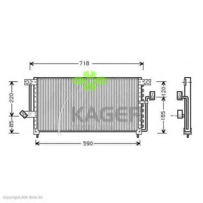 94-6132 KAGER Condenser, air conditioning