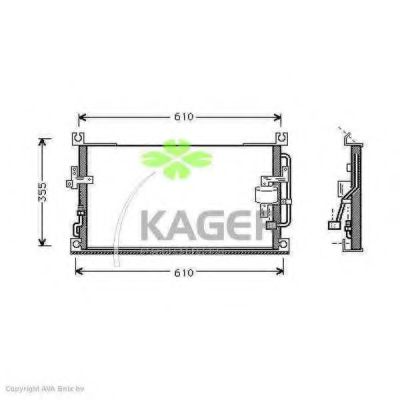 94-6134 KAGER Condenser, air conditioning