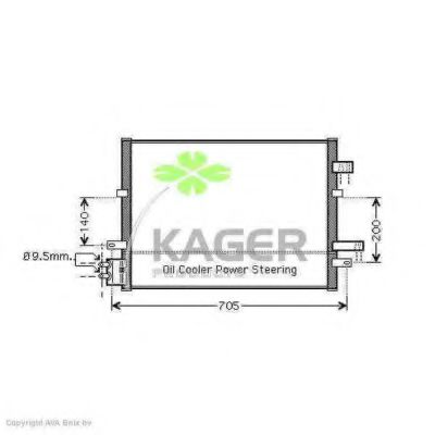 94-6137 KAGER Condenser, air conditioning