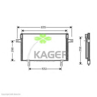 94-6152 KAGER Condenser, air conditioning