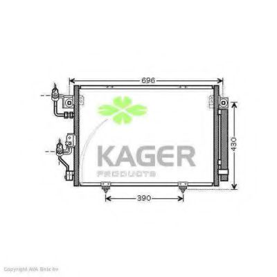94-6178 KAGER Condenser, air conditioning