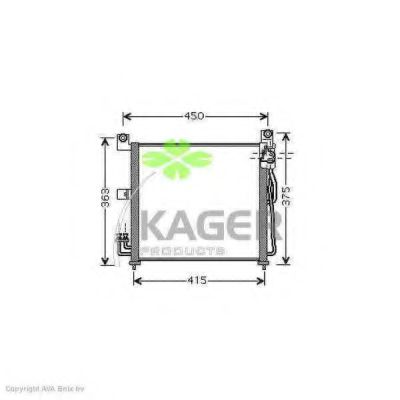 94-6188 KAGER Condenser, air conditioning