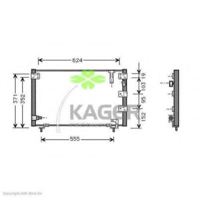 94-6192 KAGER Condenser, air conditioning