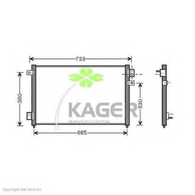 94-6245 KAGER Condenser, air conditioning