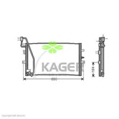 94-6251 KAGER Condenser, air conditioning