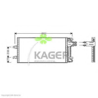 94-6269 KAGER Condenser, air conditioning