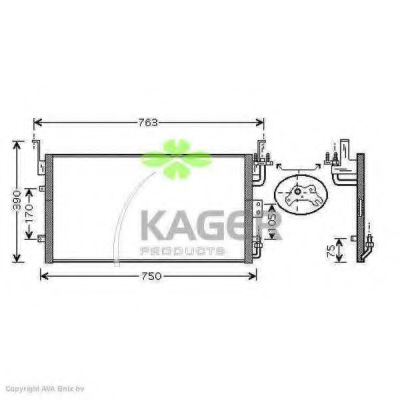 94-6281 KAGER Condenser, air conditioning