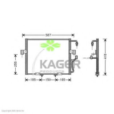 94-6287 KAGER Condenser, air conditioning