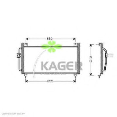 94-6294 KAGER Condenser, air conditioning