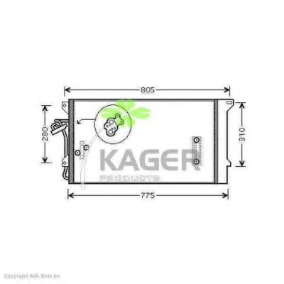 94-6326 KAGER Condenser, air conditioning