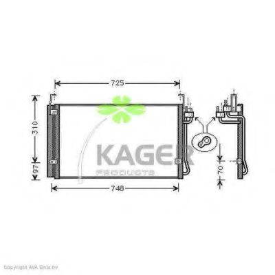 94-6345 KAGER Condenser, air conditioning