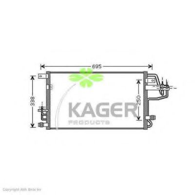 94-6350 KAGER Condenser, air conditioning