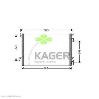 94-6372 KAGER Condenser, air conditioning