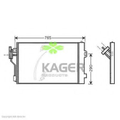 94-6373 KAGER Condenser, air conditioning