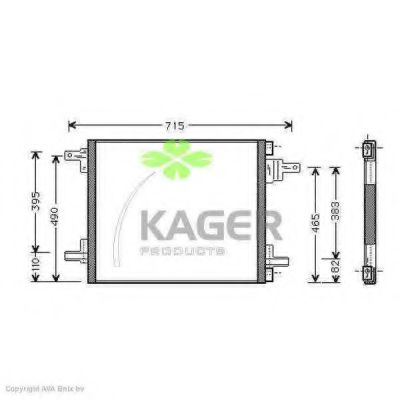 94-6395 KAGER Air Conditioning Condenser, air conditioning