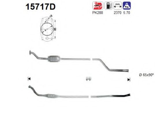 15717D AS Exhaust System Catalytic Converter