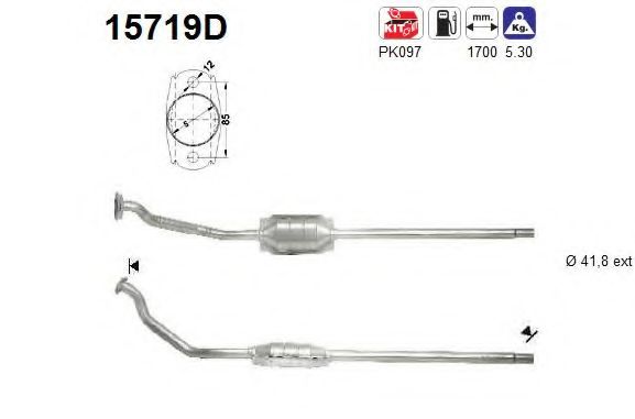 15719D AS Exhaust System Catalytic Converter