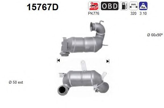 15767D AS Exhaust System Pre-Catalyst