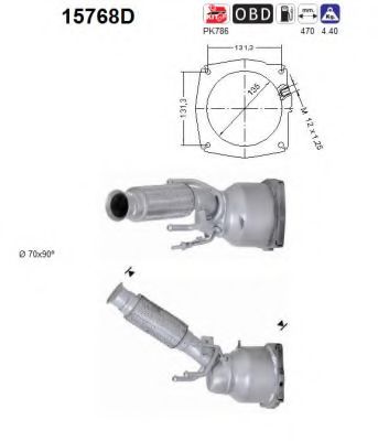 15768D AS Exhaust System Catalytic Converter