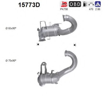 15773D AS Exhaust System Catalytic Converter