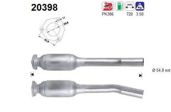 20398 AS Cylinder Head Gasket, cylinder head