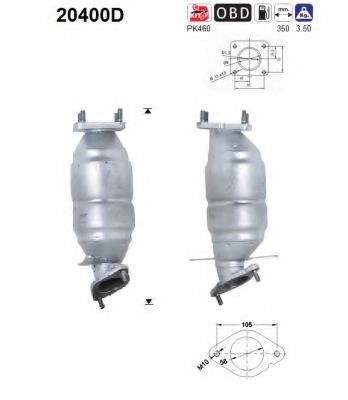 20400D AS Exhaust System Catalytic Converter