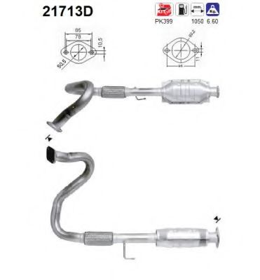 21713D AS Exhaust System Catalytic Converter