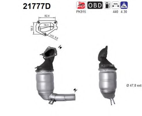 21777D AS Exhaust System Catalytic Converter