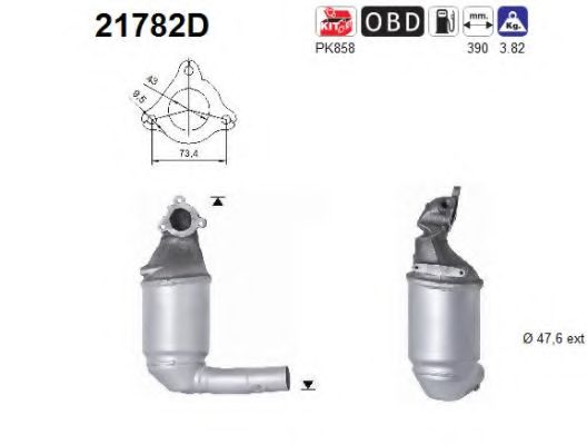 21782D AS Exhaust System Catalytic Converter