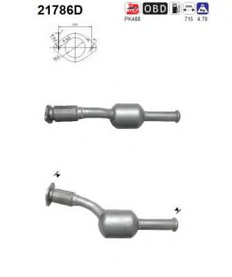 21786D AS Exhaust System Catalytic Converter