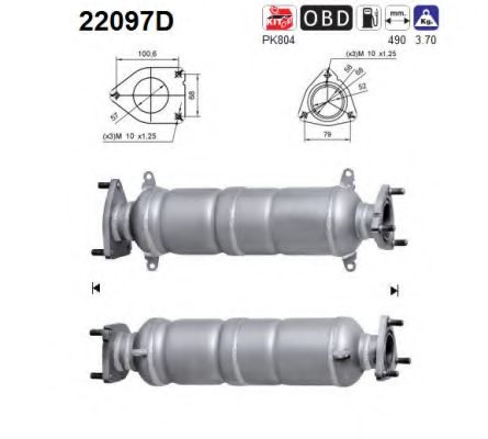 22097D AS Exhaust System Catalytic Converter