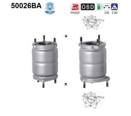 50026BA AS Catalytic Converter