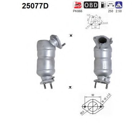25077D AS Exhaust System Catalytic Converter