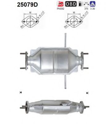 25079D AS Exhaust System Catalytic Converter