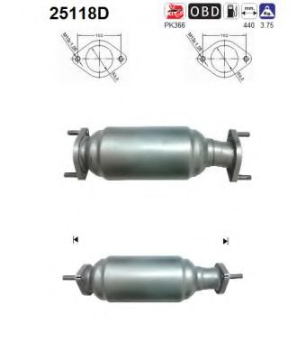 25118D AS Exhaust System Catalytic Converter