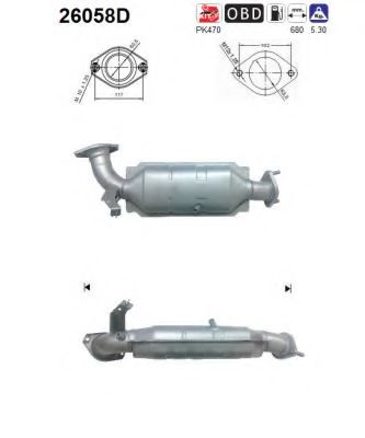 26058D AS Exhaust System Catalytic Converter