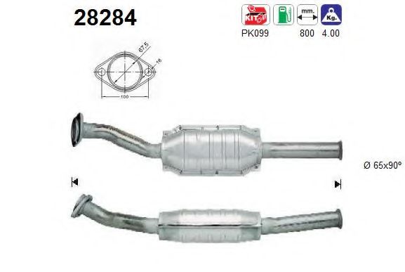 28284 AS Exhaust System Catalytic Converter