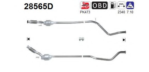 28565D AS Exhaust System Catalytic Converter