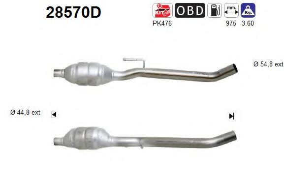 28570D AS Exhaust System Catalytic Converter