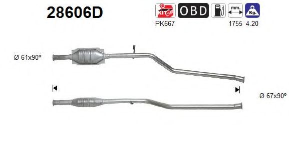28606D AS Exhaust System Catalytic Converter