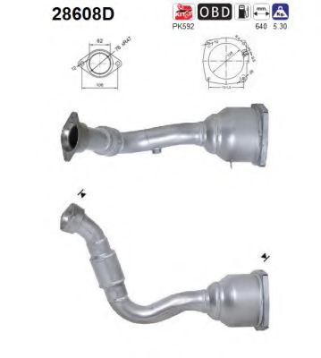 28608D AS Exhaust System Catalytic Converter
