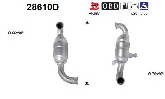 28610D AS Exhaust System Catalytic Converter