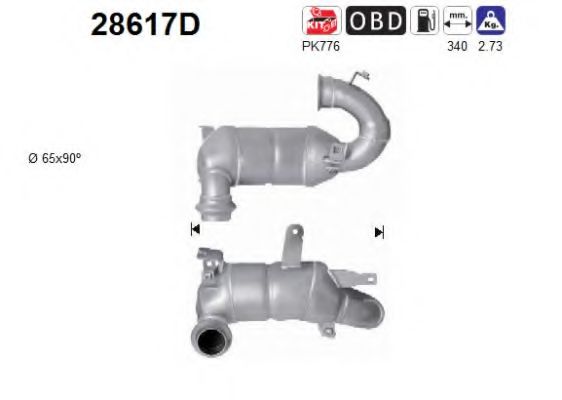 28617D AS Exhaust System Catalytic Converter