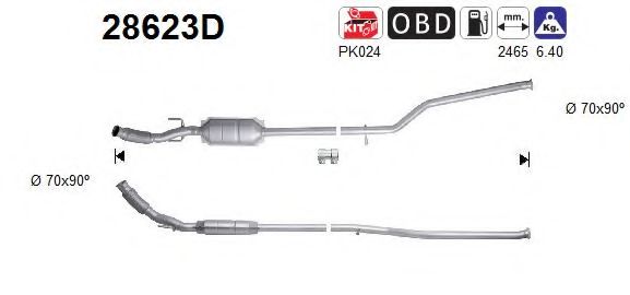 28623D AS Exhaust System Catalytic Converter