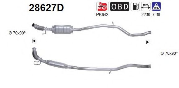 28627D AS Exhaust System Catalytic Converter