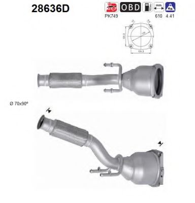 28636D AS Exhaust System Catalytic Converter