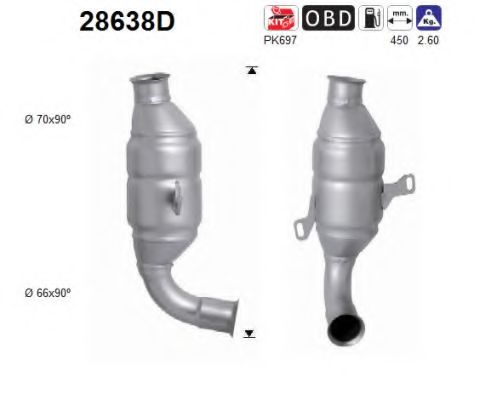 28638D AS Exhaust System Catalytic Converter