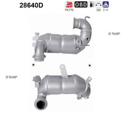 28640D AS Exhaust System Catalytic Converter